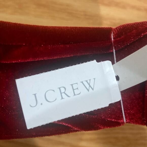 J. Crew deep ruby Velvet knot headband - Picture 5 of 6